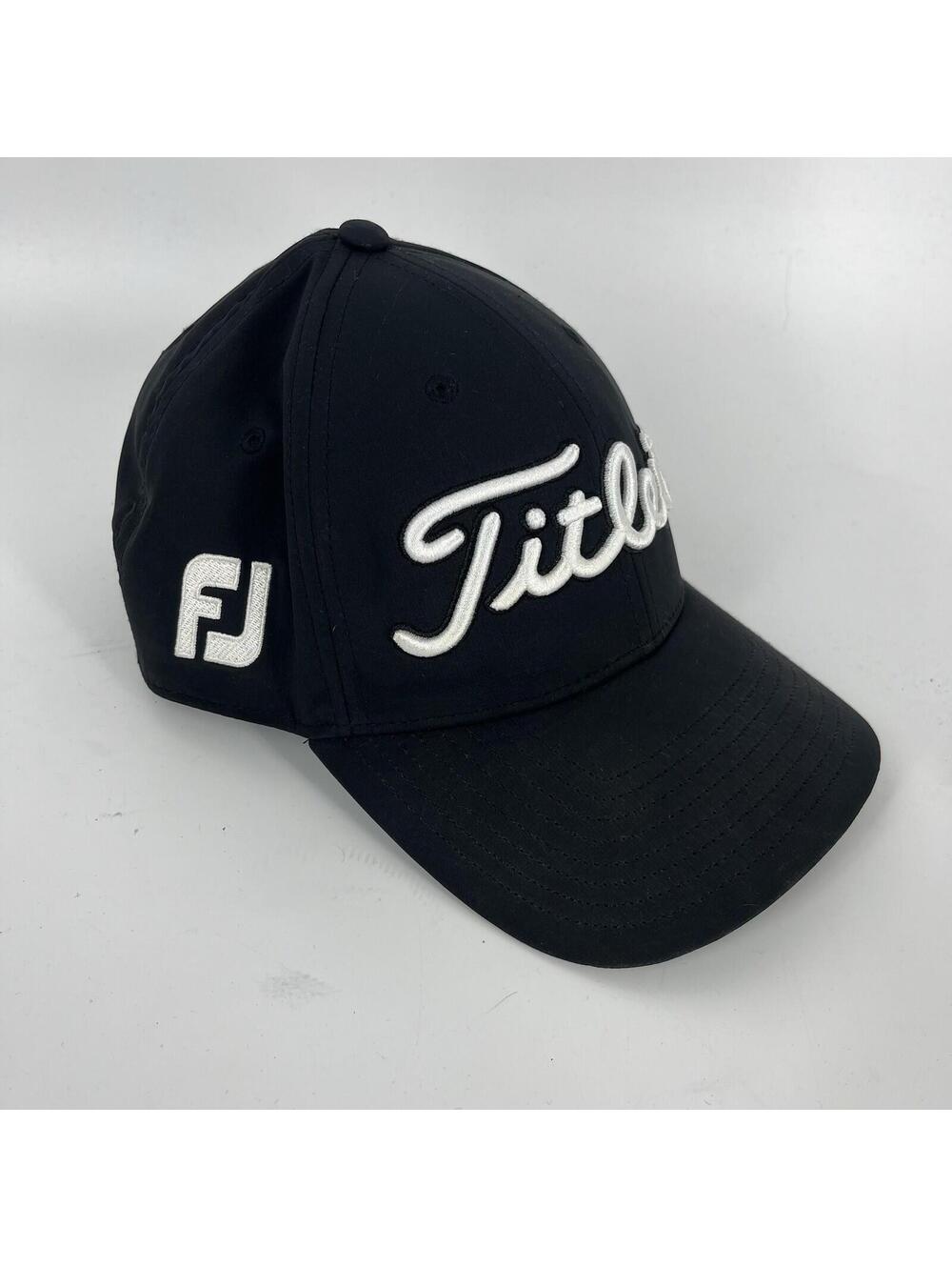 Titleist Foot Joy Hat Pro V 1 Black One Size Adjustable Cap Tour Performance